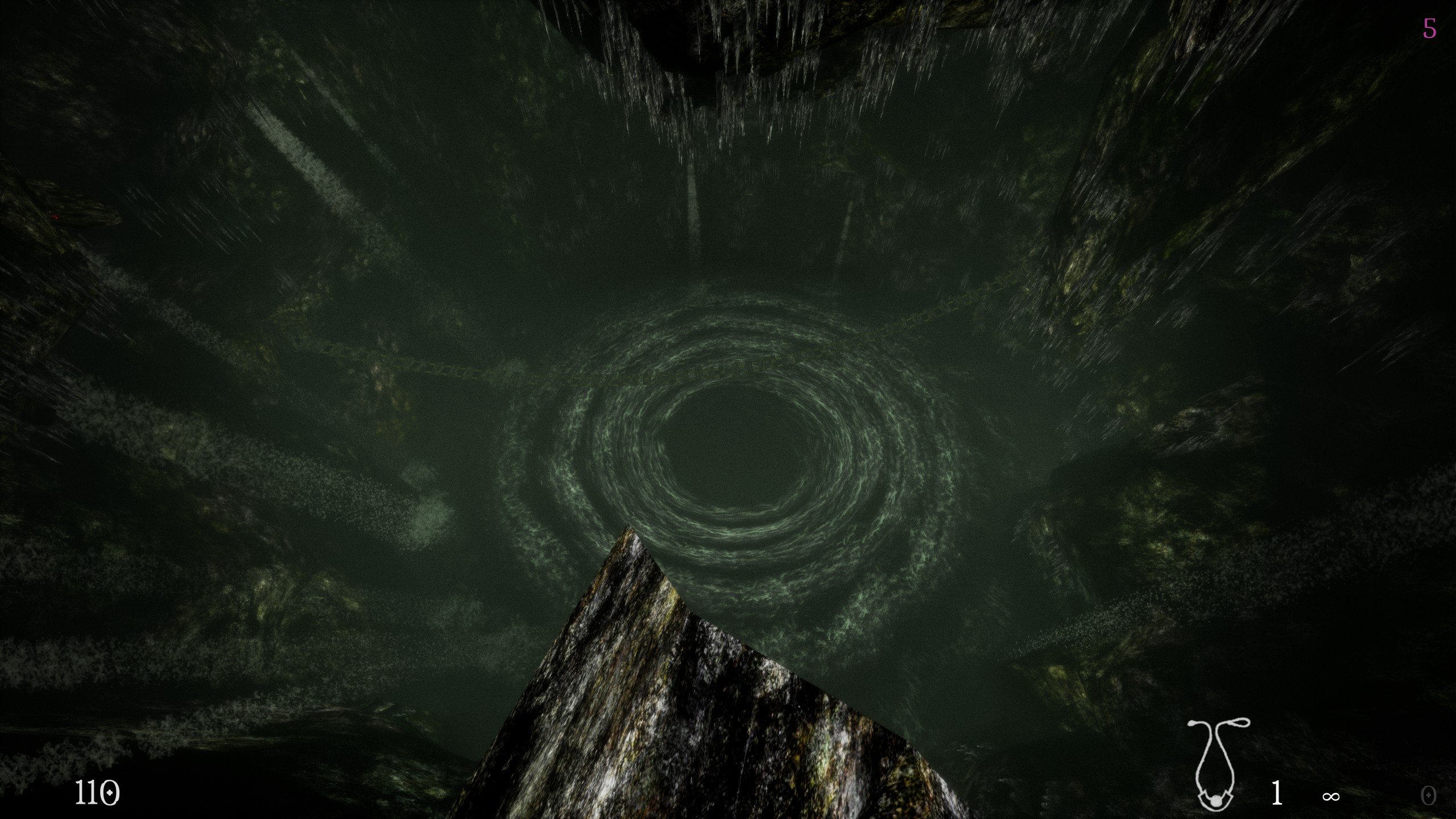 A whirlpool in a cave